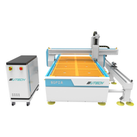 Machine de fraisage CNC rotative 4 axes UTECH 1325 1530 2040 avec commande Syntec et PLC pour le bois, l'acrylique, l'aluminium, à broche unique