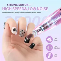 Machine à percer les ongles électrique professionnelle rechargeable haute puissance, moteur sans balais, outil de spa pour les ongles portable, plastique
