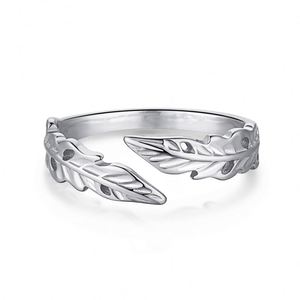 Dylam Wholesale 18k Gold Plated Jewelry Simple Leaf Shape <b>Open</b> <b>Ring</b> Adjustable Women Fashion <b>Rings</b> - Product Image 1