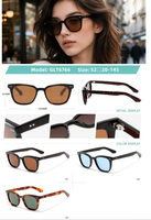 Lunettes de vue carrées et rondes en acétate de haute qualité, modèle 6766, colorées, design tendance, logo personnalisé, monture en stock, prêtes à l'emploi
