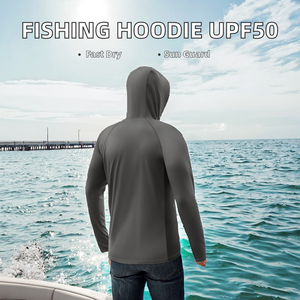 Sudadera con Capucha de Pesca Personalizada con Logotipo, Impresa en Serigrafía sobre Spandex/Poliéster, con Máscara Facial, Manga Larga, Secado Rápido, Transpirable, UPF 50 - Product Image 2