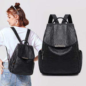 Andong Soft Leather Fashion <b>Backpack</b> for <b>Women</b> Girls Anti-Theft <b>Waterproof</b> Student Travel High Capacity Casual Shoulder Bags - Product Image 1