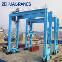Grue portique sur pneus (RTG) pour la manutention de conteneurs en entrepôt, équipement de levage pour la logistique portuaire et les opérations de fret intermodal