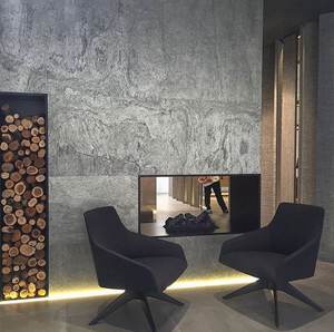 Paneles de Revestimiento de Pared de Piedra de Pizarra Oscura Gris Plateado Deoli, Acabado Texturizado Natural, Moderno y Ecológico, Interior de Rajasthan - Product Image 5