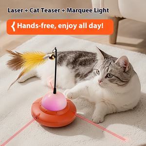 Giocattolo interattivo all'ingrosso del gatto | 3-in-1 Laser + piuma Teaser + luce | USB ricaricabile Smart Pet Entertainment - Product Image 2