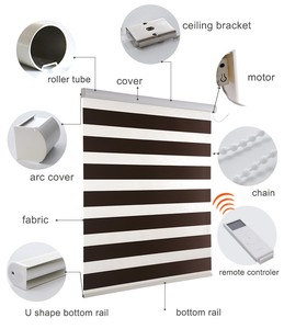 Cortina eléctrica personalizada, tela opaca motorizada, persianas de cebra <span class=keywords><strong>para</strong></span> ventana - Product Image 4