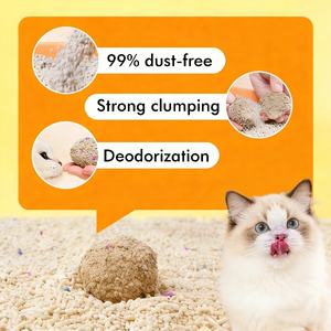 Litière <span class=keywords><strong>pour</strong></span> chat biodégradable à base <span class=keywords><strong>de</strong></span> manioc, faible teneur en poussière, agglomération rapide, super absorbante, fraîcheur longue durée, litière sûre <span class=keywords><strong>pour</strong></span> tous les chats - Product Image 4