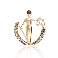 Broche Balance en alliage de luxe pour femmes avocats pour les décorations de fête de mariage et de fiançailles également idéale comme cadeau pour enfants