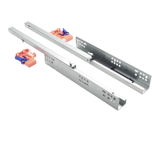 UE 22 pulgadas extensión completa cierre suave <span class=keywords><strong>bajo</strong></span> montaje cajón carril deslizante cocina cajón corredores deslizadores pistas palanca de liberación - Product Image 2