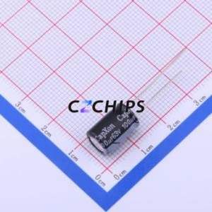 Condensateur électrolytique en aluminium à montage traversant KM101M063F115A, composant à montage traversant THT, D8xL11.5mm 100uF 20% 63V 3.5mm - Product Image 2