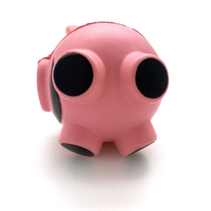 ลูกบอลบีบแก้เครียดรูปหมูสีชมพูขนาดเล็ก ของเล่นบีบคลายเครียด พิมพ์โลโก้ได้ ผลิตจาก PU เนื้อนุ่ม สำหรับโฆษณา ประชาสัมพันธ์ธุรกิจ - Product Image 3