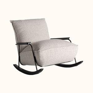 Sillón Maren Moderno de Metal con Diseño de Balancín, Acolchado de Lujo, Contemporáneo, para Sala de Estar, Dormitorio, Apartamento, Hotel, Oficina en Casa - Product Image 6