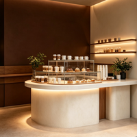 Meubles de café sur mesure, comptoirs, vitrines et design d'intérieur pour les fabricants.
