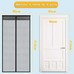 Moustiquaire magnétique en maille polyester la plus vendue, anti-poussière, sans déchirure, anti-moustiques, ventilée, anti-insectes pour <span class=keywords><strong>porte</strong></span> - Product Image 1