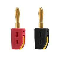 Connecteur de test rapide sans soudure plaqué or 4 mm Banana Jack pour amplificateur de puissance de haut-parleur audio, directement de l'usine