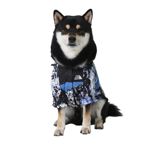 ใหม่เสื้อกันฝนสุนัขขนาดใหญ่เสื้อแจ็คเก็ตสัตว์เลี้ยง hardshell กันลมและฝนพร้อมรูปแบบที่เป็นของแข็ง - การออกแบบใบหน้าสุนัขเหนือ - Product Image 6