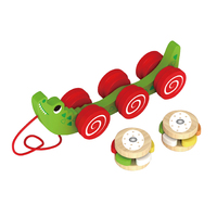 Juguetes de Cuerda para Niños, Carrito de Empujar con Forma de Cocodrilo de Dibujos Animados, Venta al Por Mayor