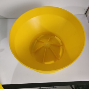 Mangiatoia a flusso di gravità rotonda con alimentazione sfusa per pulcini con coperchio per mangiatoia in plastica per pulcini - Product Image 2
