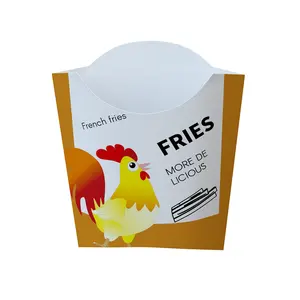Prezzo diretto di fabbrica Fast Food Take away Food patatine fritte scatola di imballaggio in carta di cartone di pollo