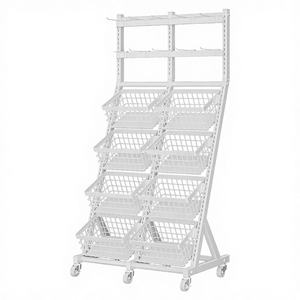 Porte-vêtements flottant moderne en métal léger avec 2 étagères et montage facile - Product Image 2