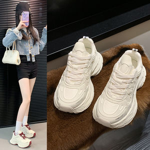 Zapatillas Deportivas de Cuero para Mujer, de Alta Calidad, con Plataforma, Cómodas para Primavera y Otoño - Product Image 4