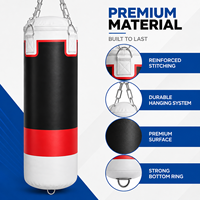Sac de frappe robuste de haute qualité, sac de boxe noir, blanc, or, 180 cm