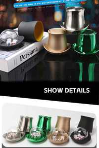 Moda chapéu mágico cor verde anti trapaça personalizado impresso logotipo Dice Cup com logotipo Shaker Dice Cup - Product Image 4