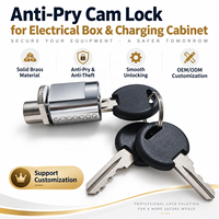 Serrure de sécurité anti-effraction en laiton massif pour armoire de charge, panneau de cabinet, boîtier électrique, avec clé, pour grossistes