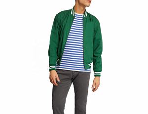 Veste bomber décontractée personnalisée avec logo brodé de haute qualité, légère, imperméable, coupe-vent, style streetwear, en polyester pour l'hiver - Product Image 2