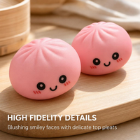 Jouet anti-stress Squishy Dumpling à remontée lente, jouet à presser doux en forme de nourriture pour soulager le stress, jouet sensoriel de bureau pour adultes