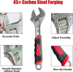 <span class=keywords><strong>ประแจ</strong></span>เคลื่อนย้ายได้เมตริกพร้อมยางกันลื่นสำหรับซ่อมท่อประปาและขันให้แน่นหรือคลายน็อตด้วยตัวเอง - Product Image 2