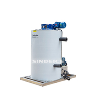 Machine à glace en paillettes 3 tonnes/3000 kg avec évaporateur, facile à utiliser pour la conservation aquatique, avec compresseur de marque