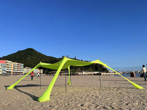 Lona Impermeable de Alta Calidad, Carpa de Playa Ultraligera, Toldo para el Sol, Lona de Camping con Poste - Product Image 3