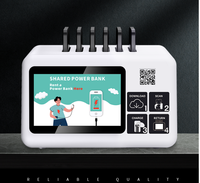 Station de recharge publicitaire et partagée à 6 emplacements de 5000 mAh pour la location de batteries externes