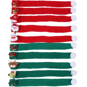 Nouvel ensemble é<span class=keywords><strong>charpe</strong></span> et bonnet pour animaux de compagnie, <span class=keywords><strong>chien</strong></span> et chat, mignon, hiver, Noël, multi-tailles, fil rouge et vert - Product Image 1