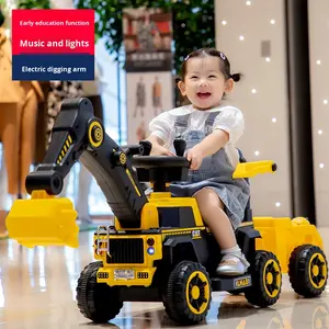 Nieuwe Stijl Elektrische Ride-On Graafmachine Voor Kinderen 2-4 Jaar Op Afstand Bestuurbare Oplaadbare Abs Plastic Groot Bouwvoertuig - Product Image 2