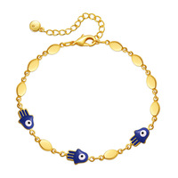 Bracelet en cuivre de conception d'oeil du diable en or véritable plaqué 18 carats à la mode accessoire d'affaires du Moyen-Orient affaires quotidiennes