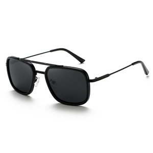 Lunettes de soleil polarisées Greyjack pour femme, monture en métal noir, verres TAC, protection UV400, type 3, pare-soleil - Product Image 3