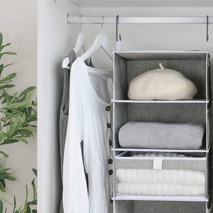 Grand organisateur de placard <span class=keywords><strong>suspendu</strong></span> à 6 étagères avec 1 <span class=keywords><strong>tiroir</strong></span> en tissu plastique PP pour vêtements chaussures sacs pour armoires armoires - Product Image 5