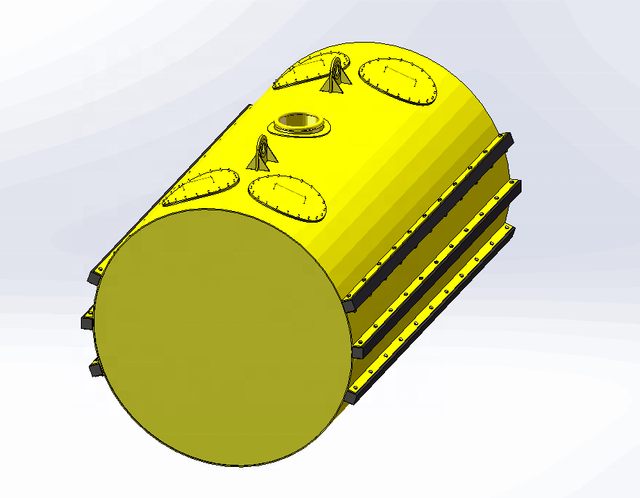 High Buoyancy Cylindrical Steel Mooring Buoy
