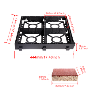 Sunsbuild Vente en gros de panneaux de stabilisation du sol en HDPE noir, grille de pavage, 440x440x50mm, haute résistance à la compression, pour allée, jardin - Product Image 2