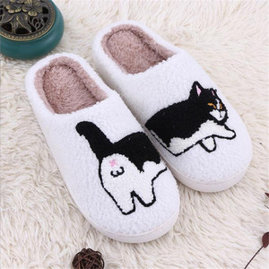 Custom Cute Winter Warm Fuzzy Plush Fuzzy House Dachshund <strong>Dog</strong> Cat Animal Plush <strong>slippers</strong> <strong>for</strong> Women - Product Image 5