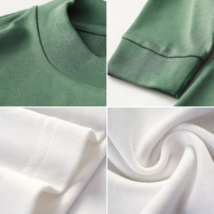 Maglietta oversize di alta qualità a tracolla di <span class=keywords><strong>cotone</strong></span> pesante all'ingrosso Logo personalizzato da <span class=keywords><strong>uomo</strong></span> girocollo felpe a maniche lunghe <span class=keywords><strong>T</strong></span> <span class=keywords><strong>Shirt</strong></span> - Product Image 4