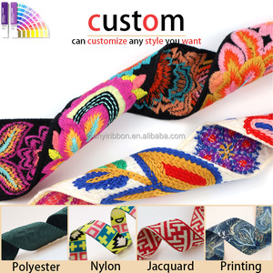 The Latest Fresh Style 2-inch Floral Embroidered Polyester Rcotton Webbing for Hat Clothing Accessories Ribbon Camera <strong>Straps</strong> - Product Image 4