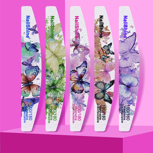 Biểu Tượng Tùy Chỉnh Bướm In Nửa Trăng Gỗ Móng Tay Tập Tin 100/180 Grit Có Thể Giặt Mỏng Móng Tay Tập Tin - Product Image 2