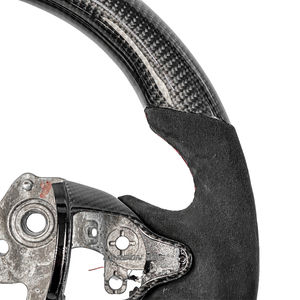 Volante de estilo deportivo apto para <span class=keywords><strong>Hyundai</strong></span> Elantra N <span class=keywords><strong>Veloster</strong></span> N I30N KONA N volante de coche de fibra de carbono Real - Product Image 3