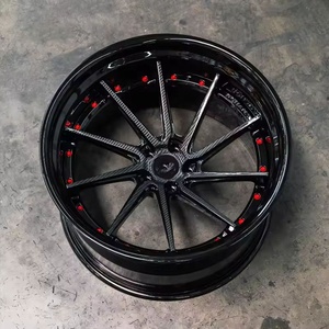 Nuevas llantas deportivas <span class=keywords><strong>de</strong></span> fibra <span class=keywords><strong>de</strong></span> carbono forjada con cinco radios, 5 tornillos, PCD <span class=keywords><strong>de</strong></span> 115 mm, <span class=keywords><strong>de</strong></span> 17-26 pulgadas, plateadas, <span class=keywords><strong>de</strong></span> plato profundo para coches AUDI - Product Image 3