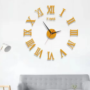 <span class=keywords><strong>Horloge</strong></span> <span class=keywords><strong>murale</strong></span> DIY moderne 3D avec autocollants numériques miroir pour la décoration de la maison, du bureau, cadeau - Product Image 2