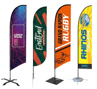 Drapeaux de plage promotionnels, drapeaux à plumes en gros, 100% polyester, taille personnalisée professionnelle, durables, écologiques, mât en aluminium