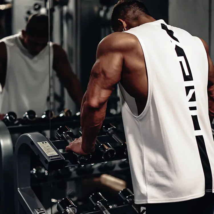 SHULIQI Men's Gym Tank Tops Muscle Tank Fitness Training Sleeveless T-Shirts for Running